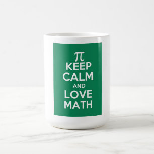 Mug Pi gardent le calme et les maths d'amour
