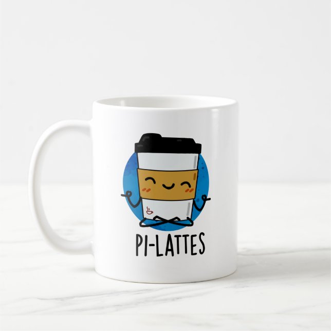 Mug Pi-lattes Funny Latte Pilates Pun (Gauche)