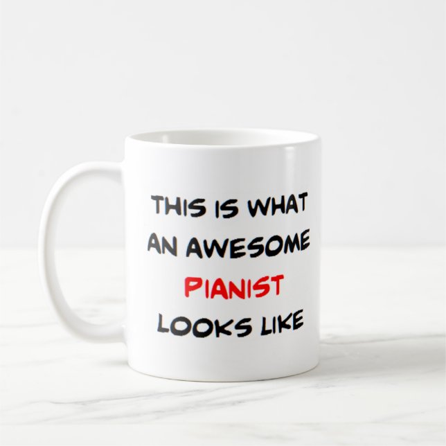 Mug pianiste, génial (Gauche)