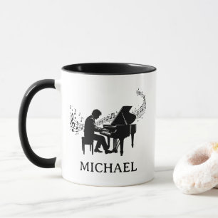 Mug Pianiste Homme Personnalisé - Musique de Piano