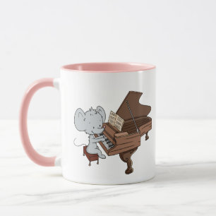 Mug Pianiste musicien de souris mignon Personnalisé
