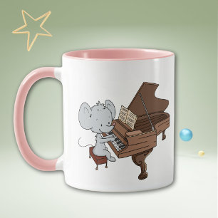 Mug Pianiste musicien de souris mignon Personnalisé