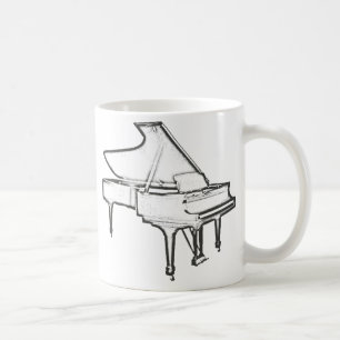 Mug Piano à queue "dessin "