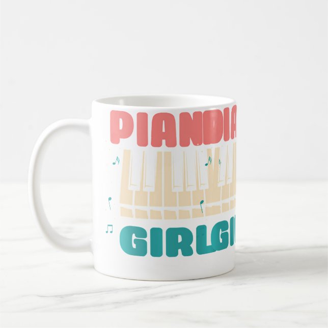 Mug Piano Girl Piano Player Jazz Instrument Music Funn (Gauche)
