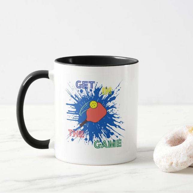 Mug Pickball joueur jeu cadeau sport (Avec donut)
