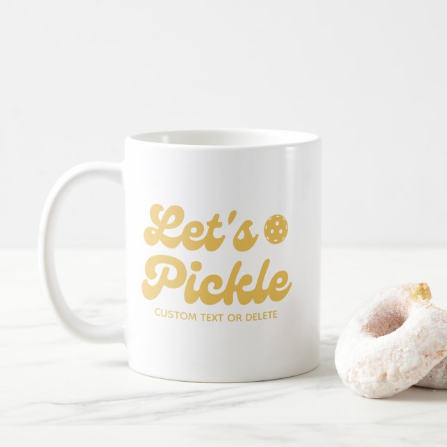 Mug Pickle Cool Retro Texte personnalisé (Avec donut)