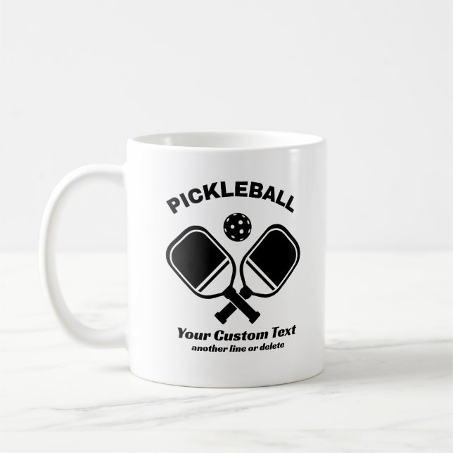Mug Pickleball Club Pickleball Paddle & Ball Custom (Gauche)