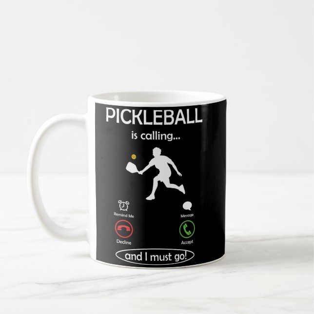 Mug PICKLEBALL Dink Appel Et Je Dois Aller Joueur USA (Gauche)