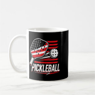 Mug Pickleball Féminin 4 juillet Drapeau Américain