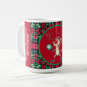 Mug Pickleball 🎄 Joyeux Noël, texte personnalisé