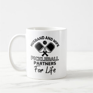 Mug Pickleball Partners for Life drôle pour le mari et
