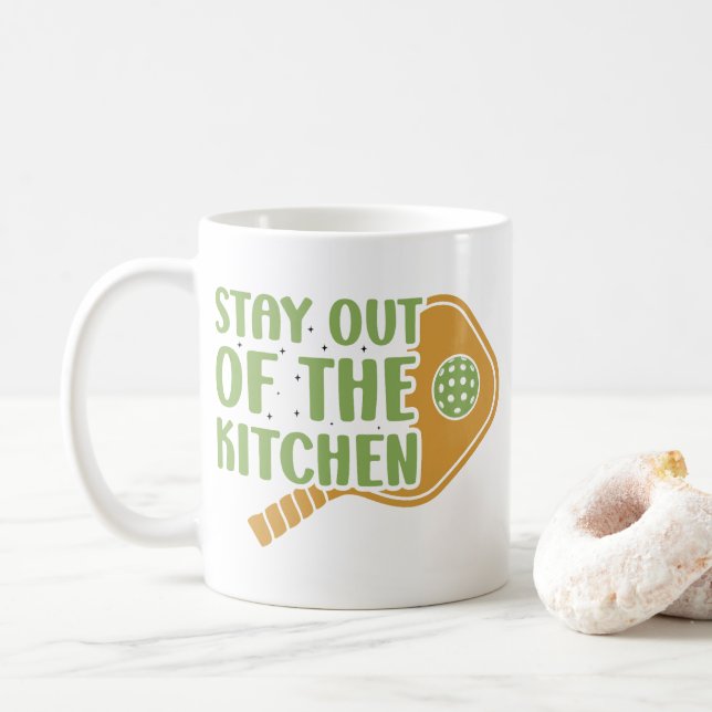 Mug Pickleball Passion : Restez hors de la cuisine drô (Avec donut)