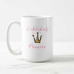 Mug Pickleball Princess Gold Parties scintillant Tiara