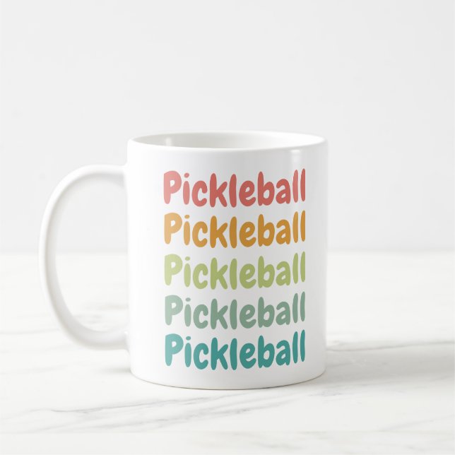 Mug Pickleball Retro Pickleball Player (Gauche)