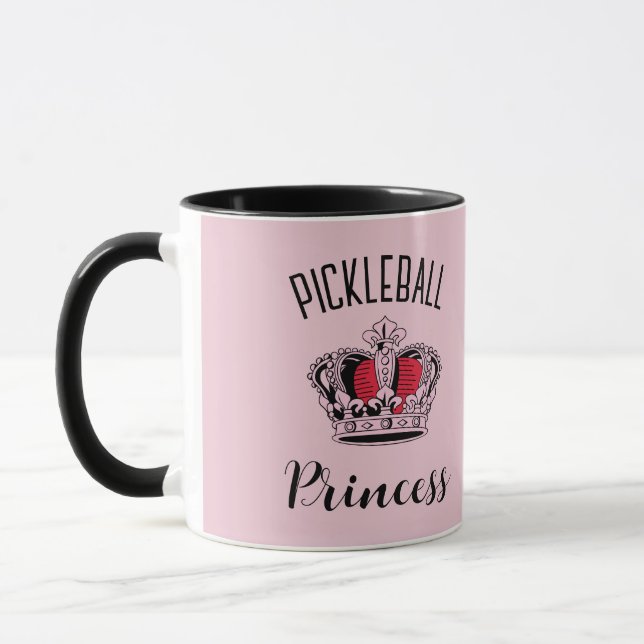 Mug Pickleball rose princesse Couronne (Gauche)