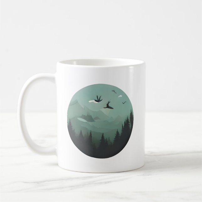 Mug Pics d'émeraude et oiseaux en forte croissance (Gauche)