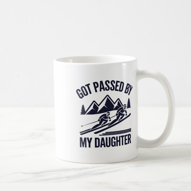 Mug Pié par ma fille drôle de ski _36  (Droite)