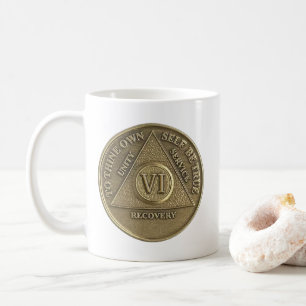 Mug Pièce commémorative de 6 ans de sobriété Joyeux An