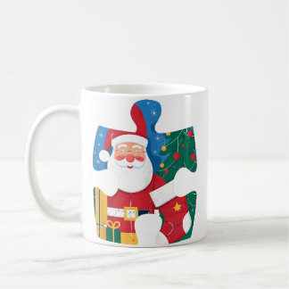 Mug Pièce de puzzle de Père Noël - Puzzle de Noël