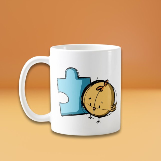 Mug Pièce de puzzle Oiseau mignon (Créateur téléchargé)