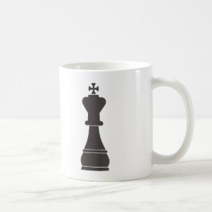 Mug Pièce d'échecs noire de roi