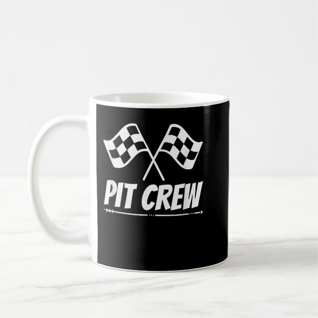 Mug Pièce mécanique de course de piste amusante Pit Cr (Gauche)