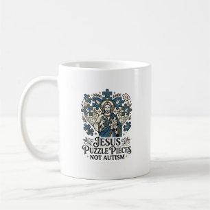 Mug Pièces de puzzle Jésus pas autisme Pièces de puzzl