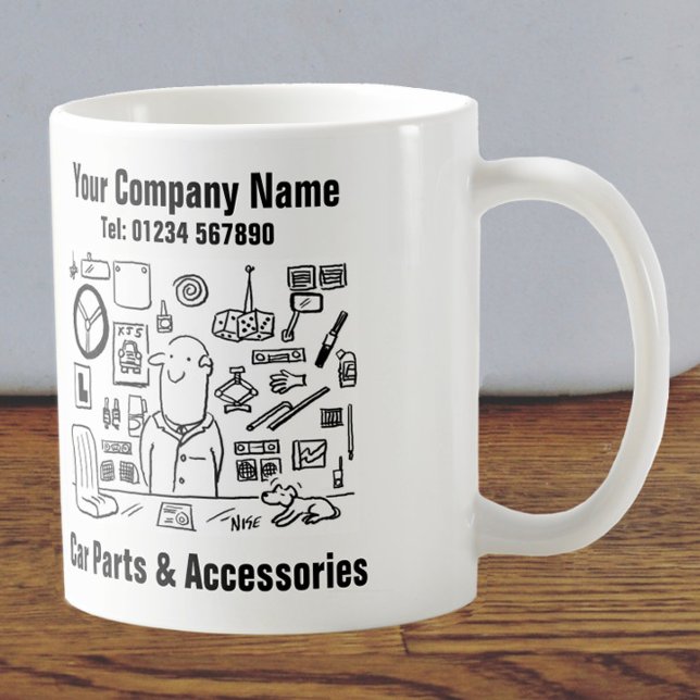 Mug Pièces et accessoires de voiture. Marchandises aut (Créateur téléchargé)