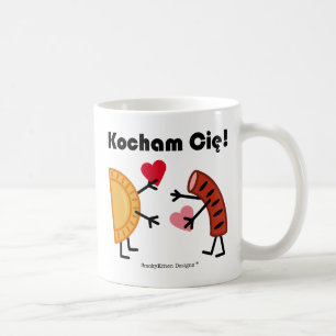 Mug Pierogi & Kielbasa - Kocham Cie ! (Je T'Aime !)