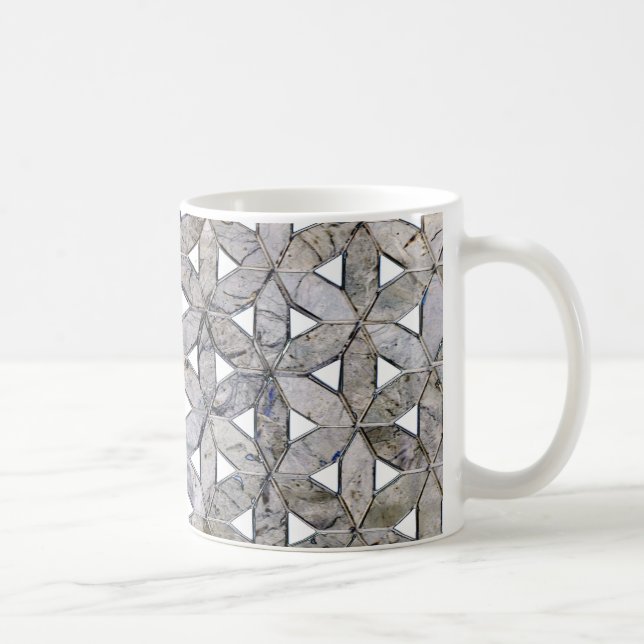 Mug Pierre grise naturelle Mosaïque motif fleur de vie (Droite)