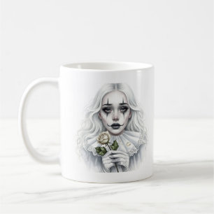 Mug Pierrot à la rose blanche