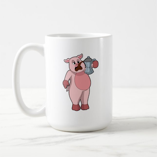 Mug Pig with coffee pot (Gauche)