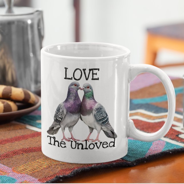 Mug Pigeon Love the Unlove Urban Feral Birds (Créateur téléchargé)