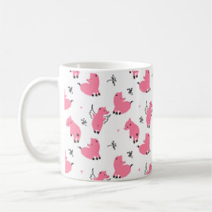 Mug Piglet motif sans couture ne vole pas