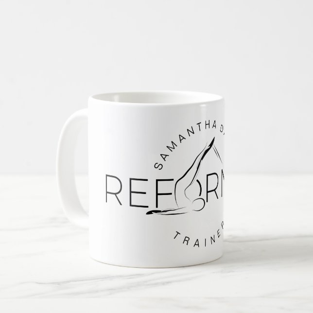 Mug Pilates Instructeur Pilates Mot de réforme (Devant gauche)
