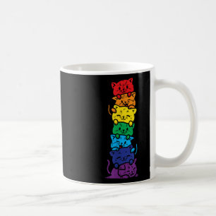 Mug Pile de chat arc-en-ciel Gay pride mou Lgbt Animal