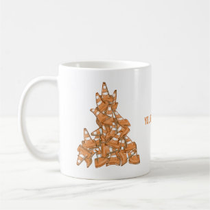 Mug Pile de cônes de route orange