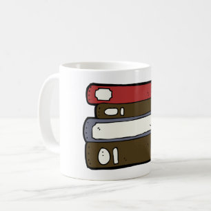 Mug Pile de livres Lecture de bibliothèque