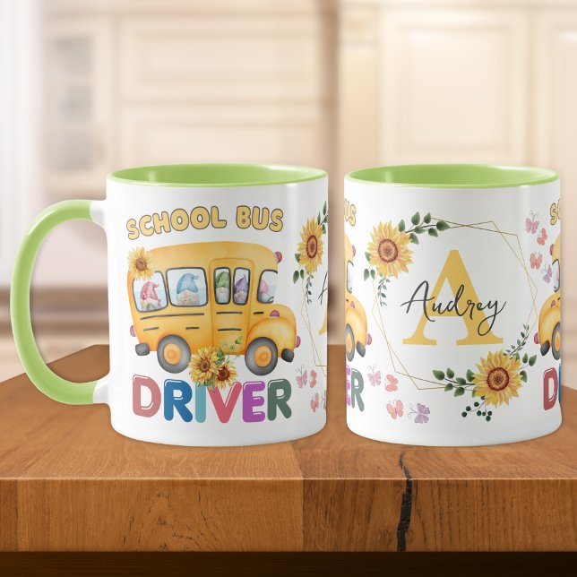 Mug Pilote de bus scolaire personnalisé (Créateur téléchargé)