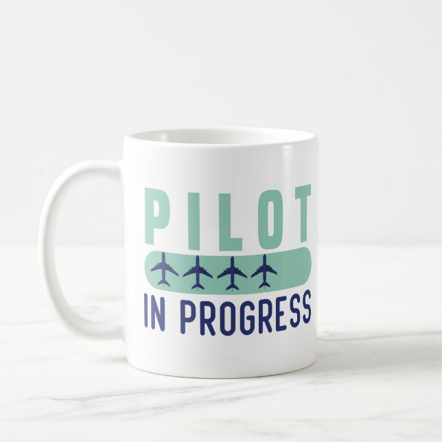 Mug Pilote En Cours Drôle Pilote Diplôme Étudiant (Gauche)
