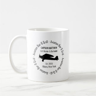 Mug Pilote Grill Master Bartender Aviation Bar & Grill