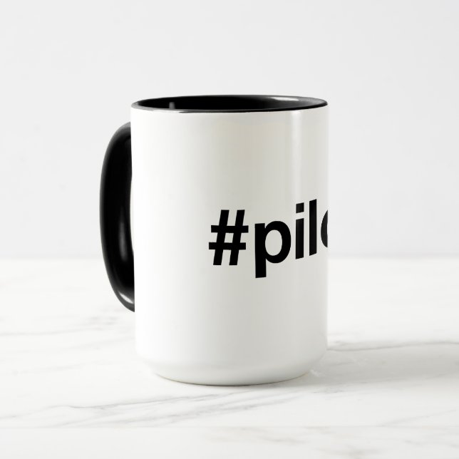 Mug PILOTE Hashtag (Devant gauche)