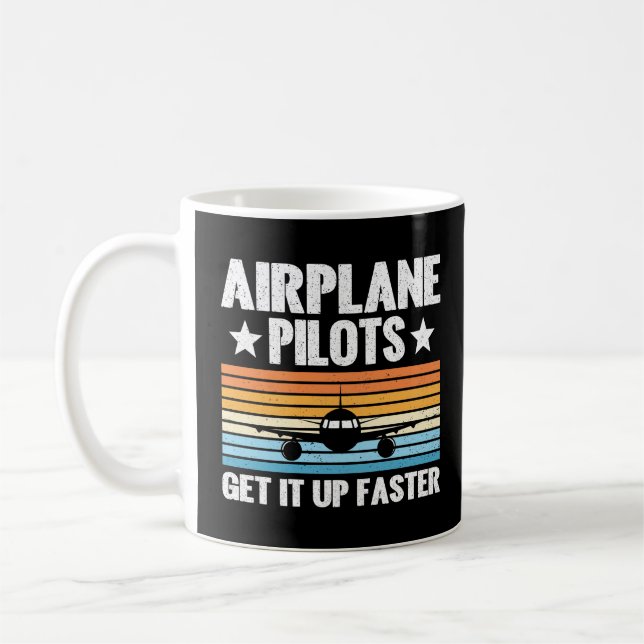 Mug Pilotes d'avion se lever plus vite Aviator avion (Gauche)