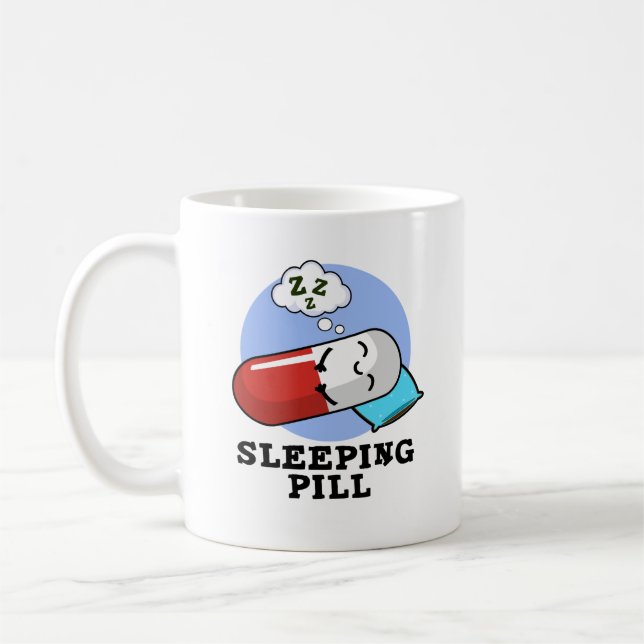 Mug Pilule de couchage amusant médicament jeu (Gauche)