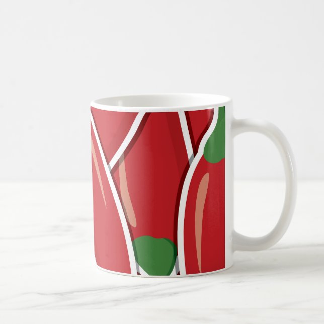 Mug Piments de piment rouge funky (Droite)