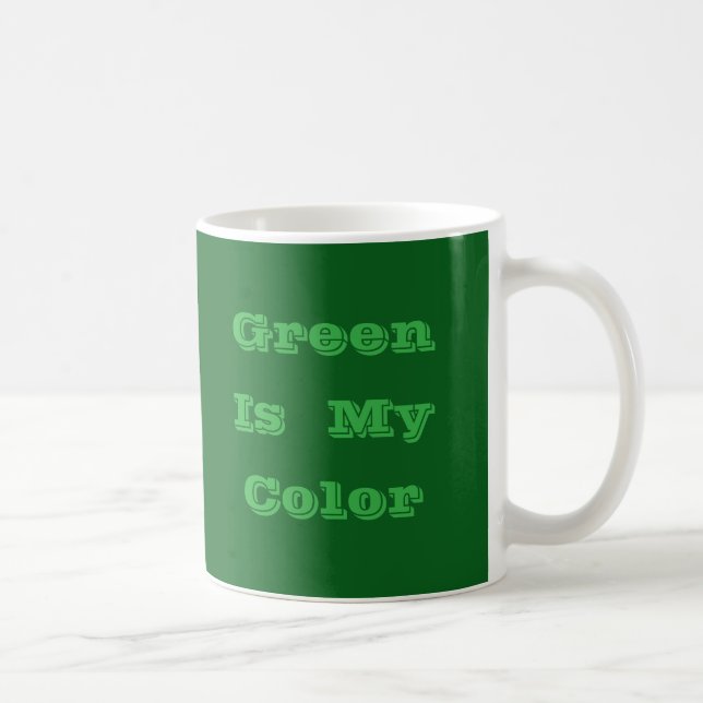 Mug Pin de forêt vert couleur solide (Droite)