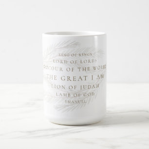 Mug Pin de Noël Foliage Les Noms de Dieu chrétien