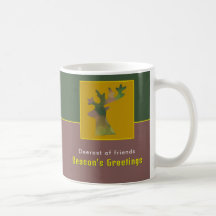 Pin de renne personnalisé Green Holiday Elégant