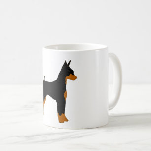 Mug pin principal noir et soie rouille