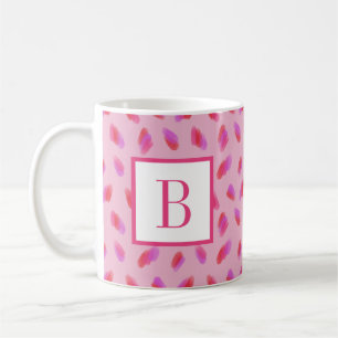 Mug Pinceau de peinture Abstrait Pink rouge violet ros
